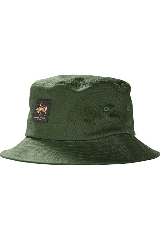 Stussy Mens Workwear Bucket Hats Green - XFIBS5369